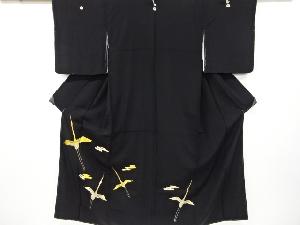 アンティーク　群鶴模様刺繍留袖(比翼付き)